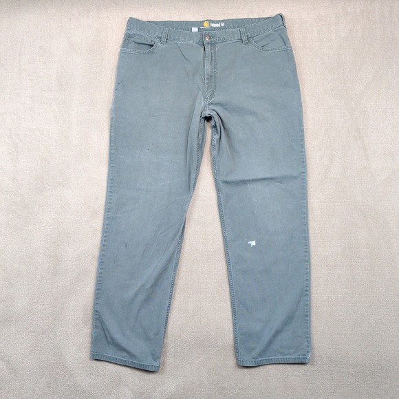 Carhartt Workwear Relaxed Fit Pants 42x34 Elm Green Canvas Utility Streetwear — photo 2
